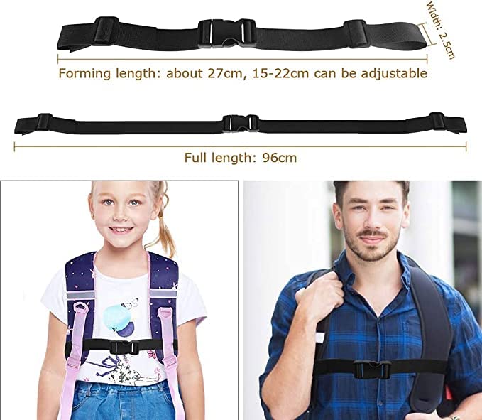 Cinghie Toraciche Per Zaino - 2 Paia Regolabili, Con Fibbia Rapida - Foto 3