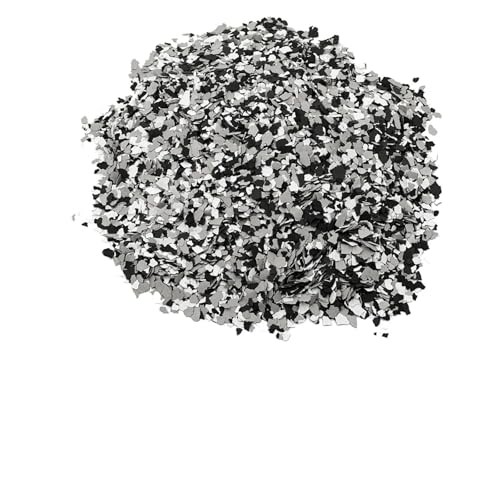 Pintura para suelos interiores de resina epoxi con escamas decorativas 500g mezcla de colores blanco negro gris para habitaciones salones garajes bricolaje y comercios