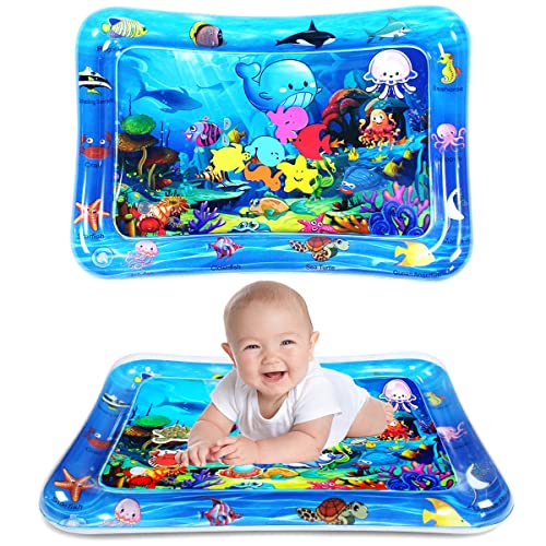 Image of Tummy Time Water Mat Inflatable Baby Water Play mat for 3 6 9 Months Newborn Girl & Boy Early Activity Center