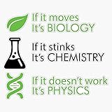 Biology - Chemistry - Physics Sticker Vinyl Waterproof Sticker Decal Car Laptop Wall Window Bumper Sticker 5'