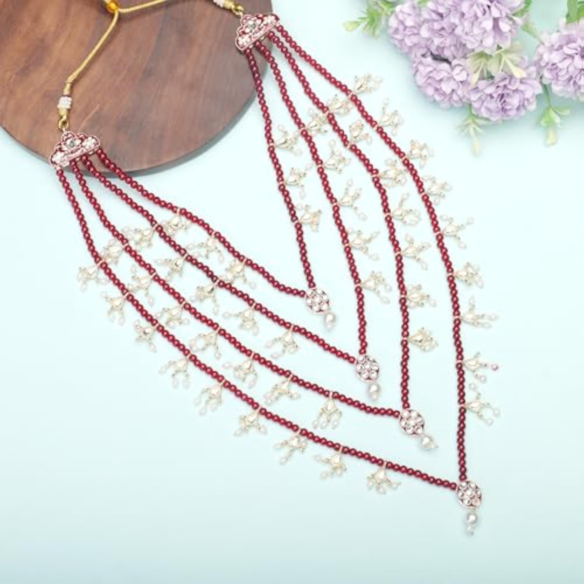 Men's Kundan-Studded Pearl Groom Moti Mala Necklace