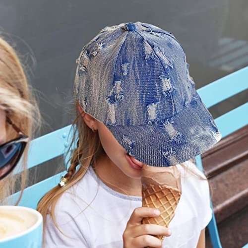 boné de beisebol infantil | Chapéu Lavado | Estilo de chapéu de pai, ajustável e respirável, circunf