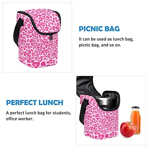 Bolsa de almuerzo pequeña reutilizable con diseño de leopardo para evitar usar plásticos 3