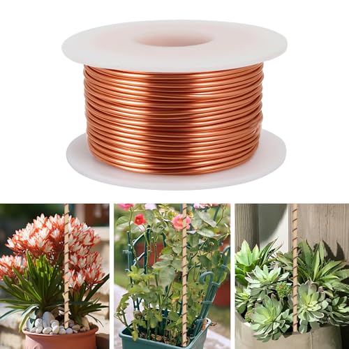 EAEVKPI Electroculture Gardening Kupferdraht Reiner - 20m 99,9% Kupferdraht für Elektrokultur Gartenarbeit, 16 Gauge blanker Kupferdraht Copper Wire für Garten, Pflanzen und Gemüseanbau