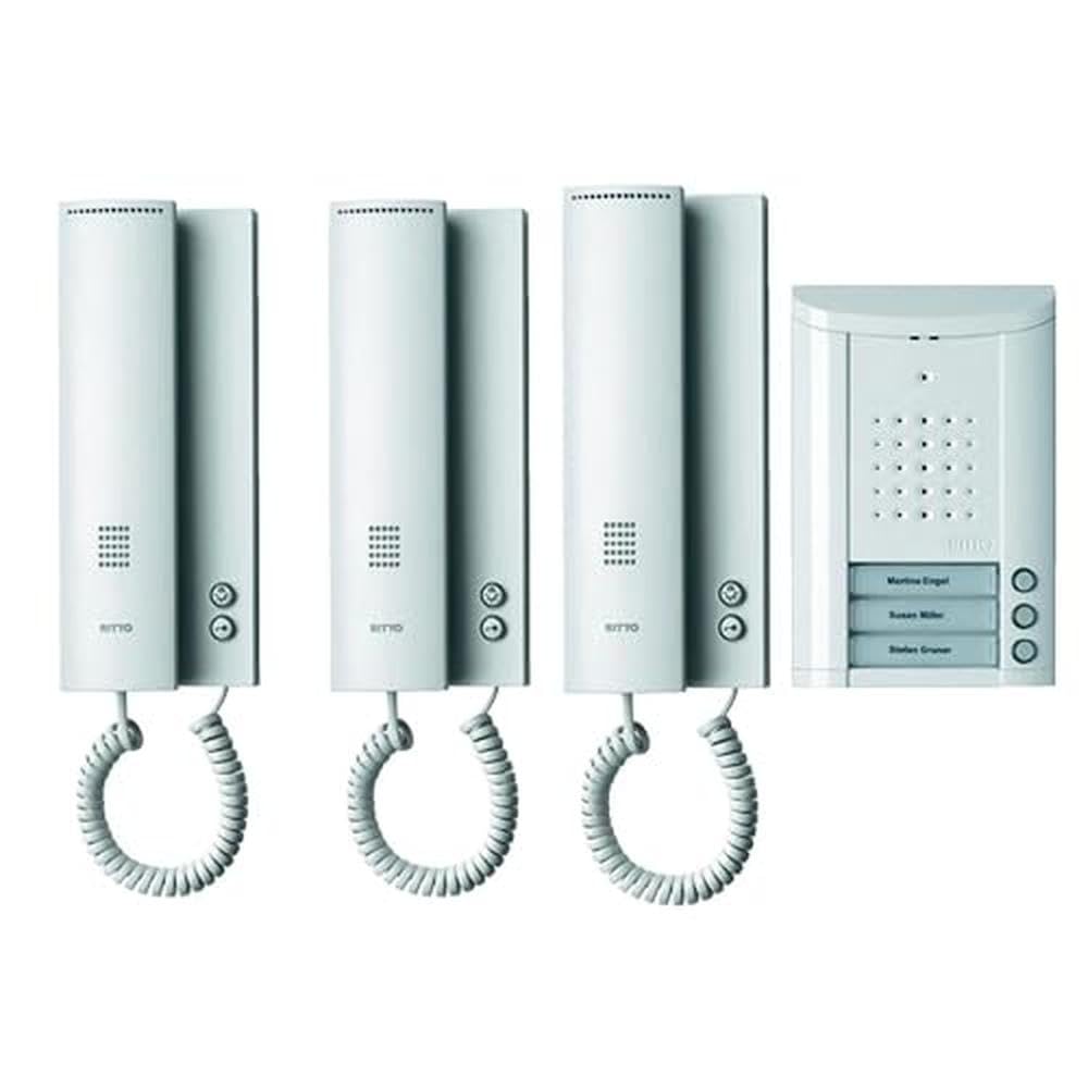 Schneider Electric Entravox Türsprechanlage – Komplettset für 3-Familienhaus, Weiß