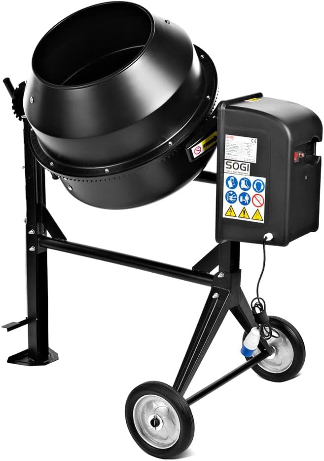 Electric Concrete Mixer 120L 550W Mixer Cement SOGI BEM-120
