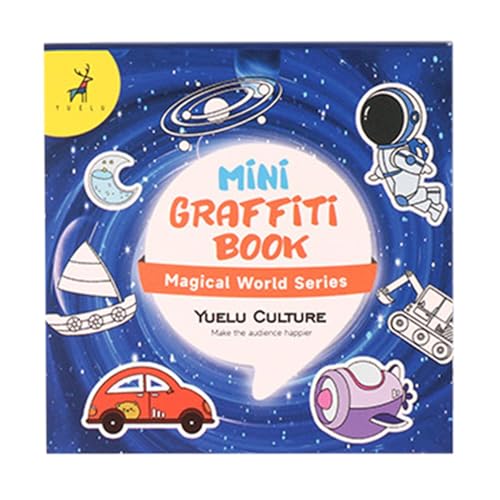 Vriusi Cartoon Convenient Graffiti Book, Children's 50-note Coloring Book, Back to School Coloring Book, Funny Girls Cartoon Doodle Book, Children's Enlightenment Drawing Book