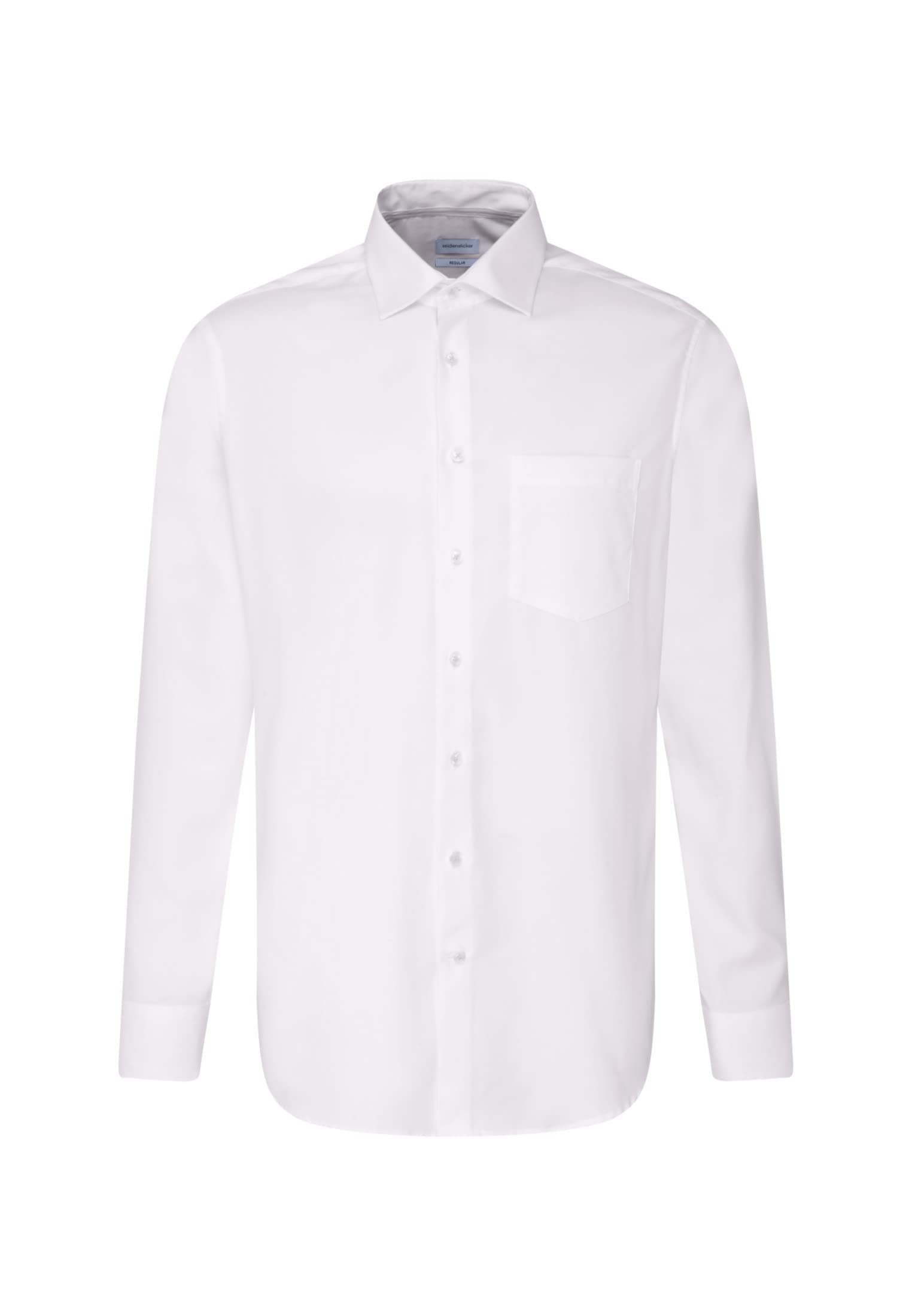 Seidensticker Herren Business-Hemd - Regular Fit - Bügelfrei- Kent-Kragen - Langarm - 100% Baumwolle Weiß 47