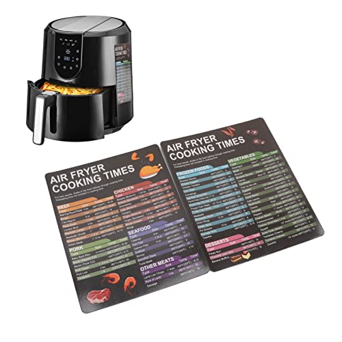 Magnetischer Spickzettel Für Die Fritteuse, Tabelle Mit Den Garzeiten Für Die Heißluftfritteuse, Spickzettel Für Die Heißluftfritteuse, Referenzhandbuch Für Heißluftfritteuse Zum Kochen Und Fritti – Bild 3