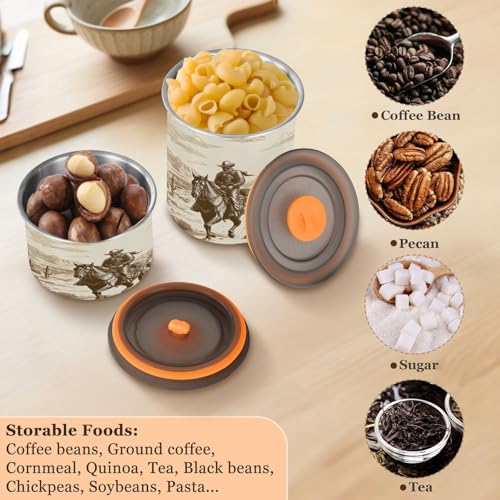 Lata para café hermética de acero inoxidable 900 ml miniatura 5