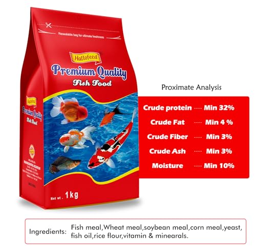 Hallofeed-All-Life-Stages-Fish-Food-For-Aquarium-1Kg-RedGreen-Floating-Pellet-For-All-Tropical-Varieties-Size-12-Mm