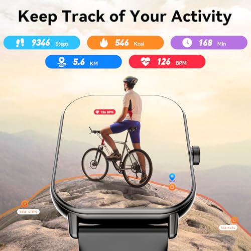 Haulvean Smart Watch for Men Women Answer/Make Calls,1.85''HD Smartwatch with Pedometer 24/7 Heart Rate SpO2 Sleep Monitor,110+ Sports Fitness Watch,IP68 Waterproof Activity Tracker for Android iOS - Image 5