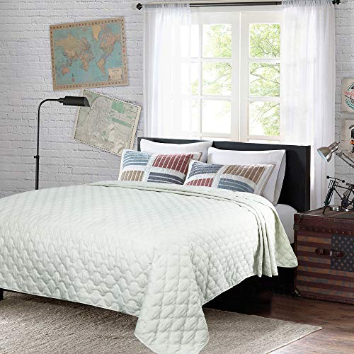 Laneetal Sprei, bedsprei van microvezel, ultrasoon genaaid, dekbed met wolkenpatroon, dekbed, gewatteerde deken voor… - Image 8