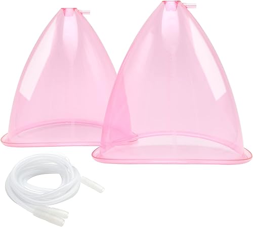 weiwei Copas al vacío de glúteos, 6.1 fl oz y 7.1 fl oz XXL para terapia de ventosas al vacío, accesorios para máquina de ventosas con 2 mangueras