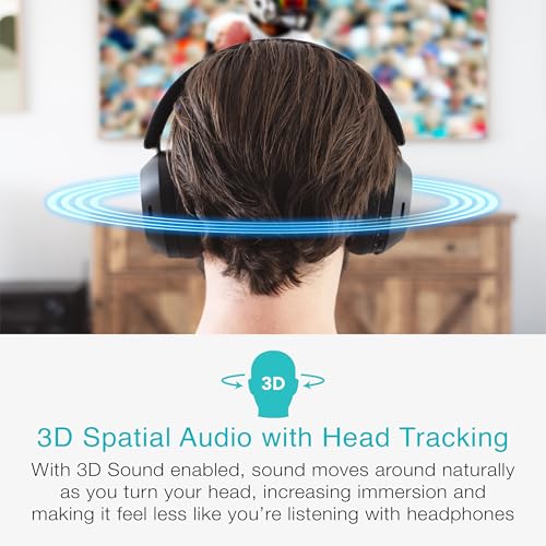 Image of MEE audio Matrix Cinema 3D 2026 Bluetooth Over-Ear Headphones with Wireless Charging Pad for TV; Active Noise Canceling, Spatial Audio, 60H Playtime, Hi-Res Stereo with LDAC, aptX Adaptive, & Auracast