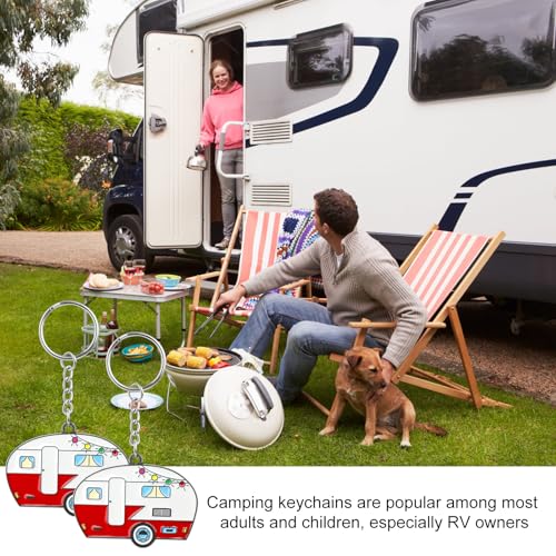 ZMDMAH 2pcs Wohnwagen SchlüSsel Karabiner, SchlüSselanhäNger Wohnwagen SchlüSselanhäNger Auto Damen, SchlüSselanhäNgers Wohnmobil, Camping Geschenke, AutoschlüSselanhäNgers, Geschenke für Camper