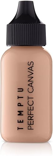 TEMPTU Perfect Canvas Airbrush Foundation maquillaje antienvejecimiento, de larga duración, cobertura construible para una piel hidratada y sana