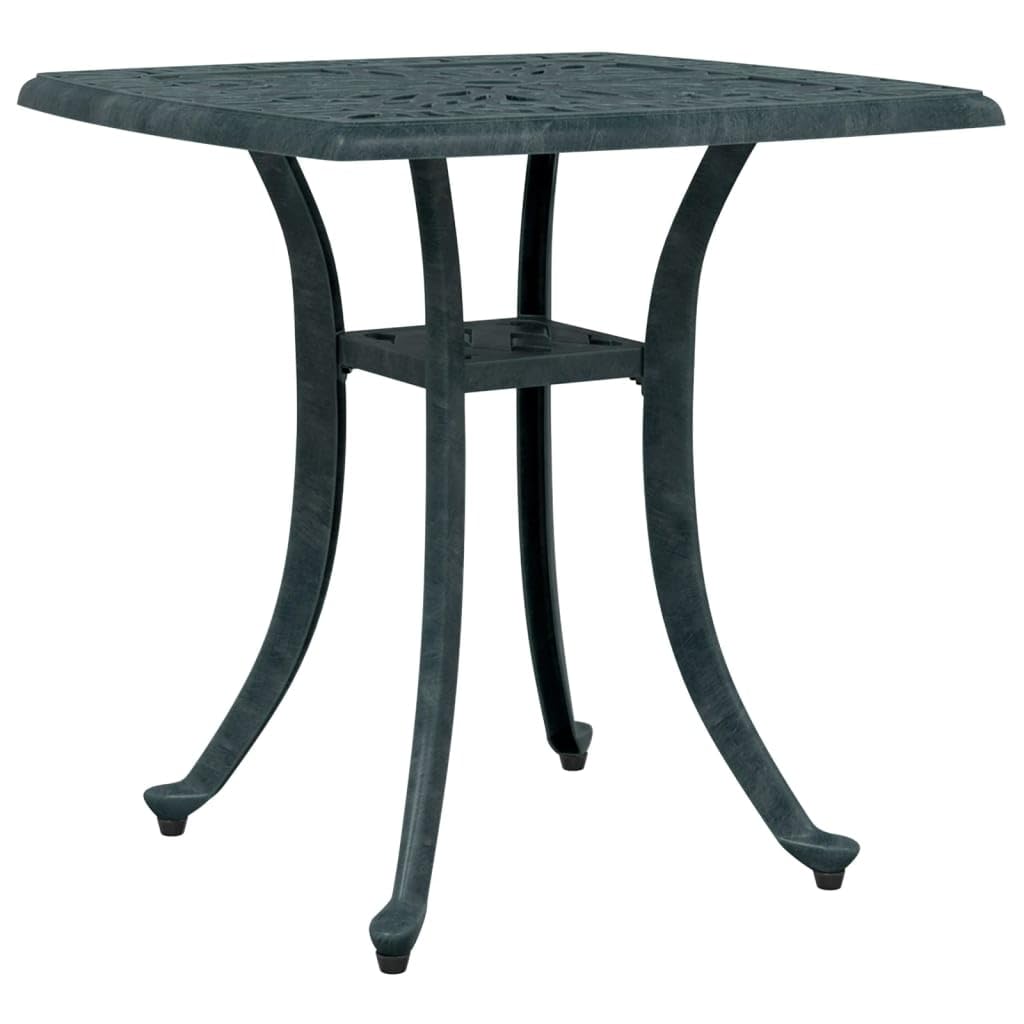 M400K818 - Mesa de jardín de Aluminio Fundido, Color Verde, 53 x 53 x 53 cm, para pícnic, Barbacoa, jardín, Camping, Boda, Fiesta, Catering