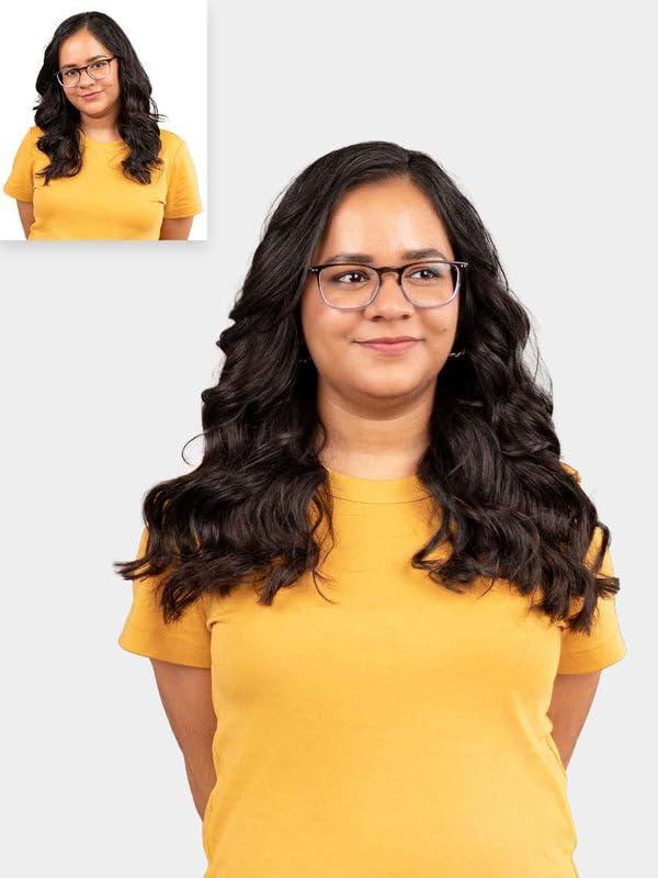 gemeria hair classic | 3 piece set clip-in hair volumizer | wavy - natural black brown (14" - 90 grams)