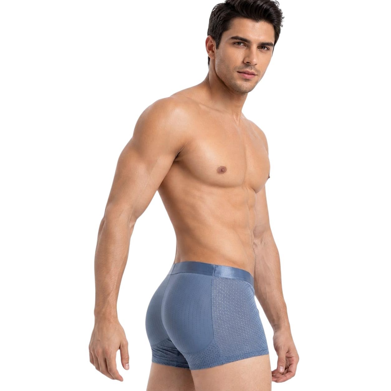 headbutt Men's Padded Underwear Boxer Briefs, Nylon Ice Silk Breathable Trunks, Hip Enhancer Shape Enhancing Underwear, Seamless Soft Stretch Comfort Underwear-picture-15