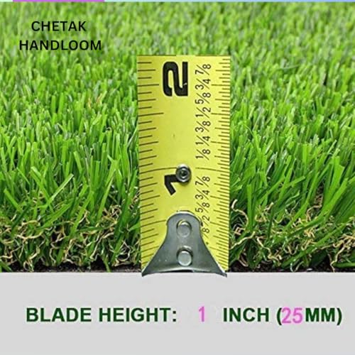 Image of Artificial Grass for Floor 25 Mm High Density Artificial Grass Carpet Mat for Balcony, Lawn, Door, (1, Green, 1.5x1 Foot)
