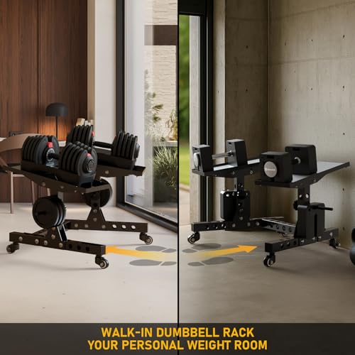 Image of Eisenlink Adjustable Dumbbell Rack & Weight Rack, Holds 440 lbs, Space Saving Design for Home Gym Organization