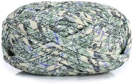 iSuperb 1 Pack Knitting Yarn Colorful Cloth T-Shirt Yarn Fabric Crochet Cloth for DIY Knitted Art Basket Bag - 100g