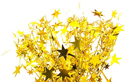 Auear, 2 Roll Sparkly Gold Star Tinsel Garlands With Wire For Christmas Tree Home Wedding Birthday Party Festive Ornament Decoration 25 Ft X 2 #TOP5