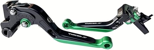 Miniatura 2 de Accesorios de motocicleta Grabar Logo Palancas de freno y embrague Set ajustable plegable extensible CNC compatible con Kawasaki Vulcan S 650