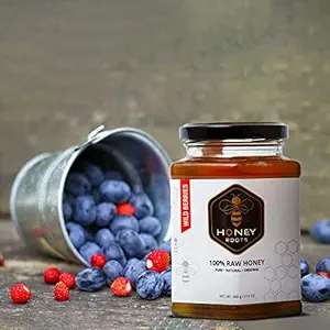 HONEY ROOTS Wild Berries Raw Honey - 100% Natural, Pure, and Unprocessed - Straight from the Beehives - 500gm