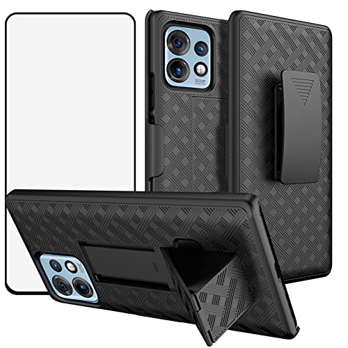 Coque antichoc Motorola Edge Plus 2023 avec béquille et clip rotatif