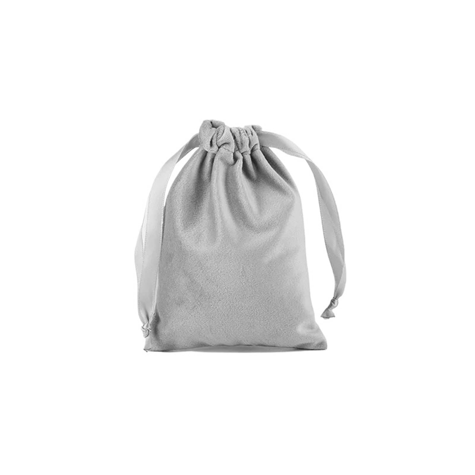 20PCS Samt Lagerung Kordelzug Taschen Weiche Berühren Make-Up Tasche Schmuck Hochzeit Geschenk Paket FüR Schmuck(Gray,13x21cm)