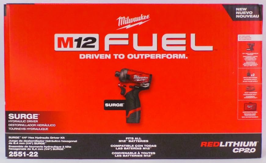 M12™ FUEL™ SURGE™ 1/4 in. Hex Hydraulic Driver 2 Battery Kit