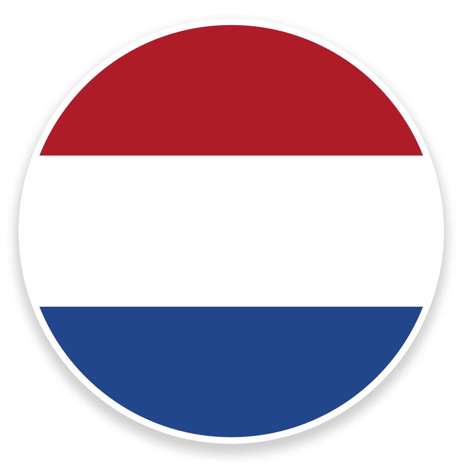 2 x 10cm Netherlands Flag Vinyl Sticker Decal Laptop Car Luggage Travel #9061 (10cm Wide x 10cm High)