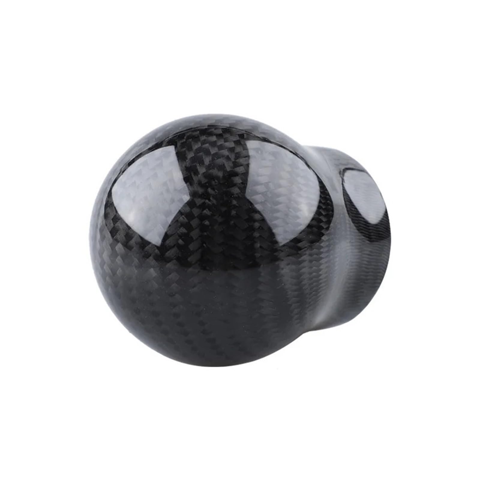 KUNYOS Leather Gear Knob for Auto Carbon Fiber Gear Knob Reverse Lift Shifter Head Stick Manual Lever Car Interior Upgrade(Unmarked)