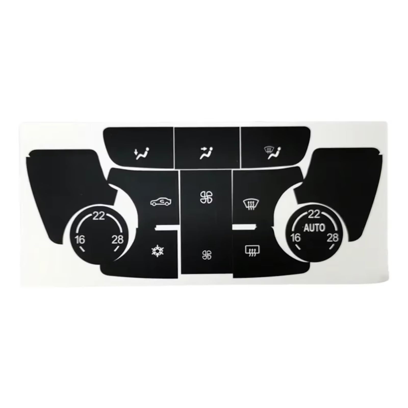Modification Interior Compatible with Buick for Verano for Encore Car Air Conditioning Stickers Center Console Button Decals Black Button Repair Accessories Set