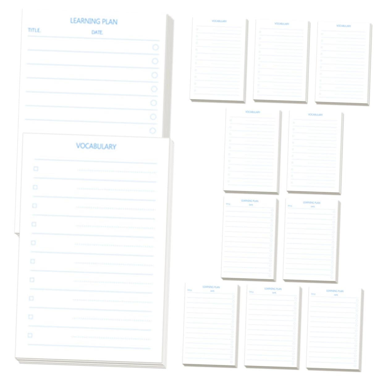 Angoily 2 Pièces Mots Portable Petits Blocs Notes Colorés avec Pages Lisses pour Mémos et Plans Étude Pratique pour Étudiants