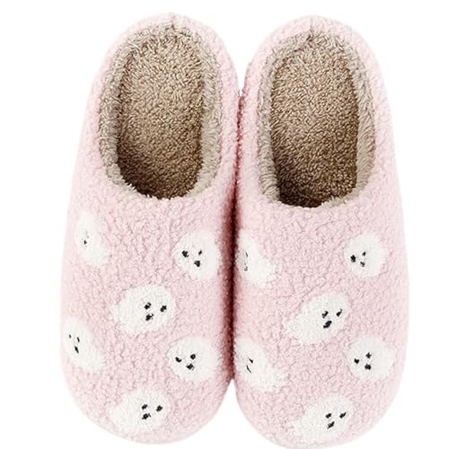 Image of LNERIP Slippers Winter Womens Mens Fluffy Plush Slippers Animals Cute Cartoon House Slippers Cuddly Warm Shoes Indoor Outdoor Girls Women