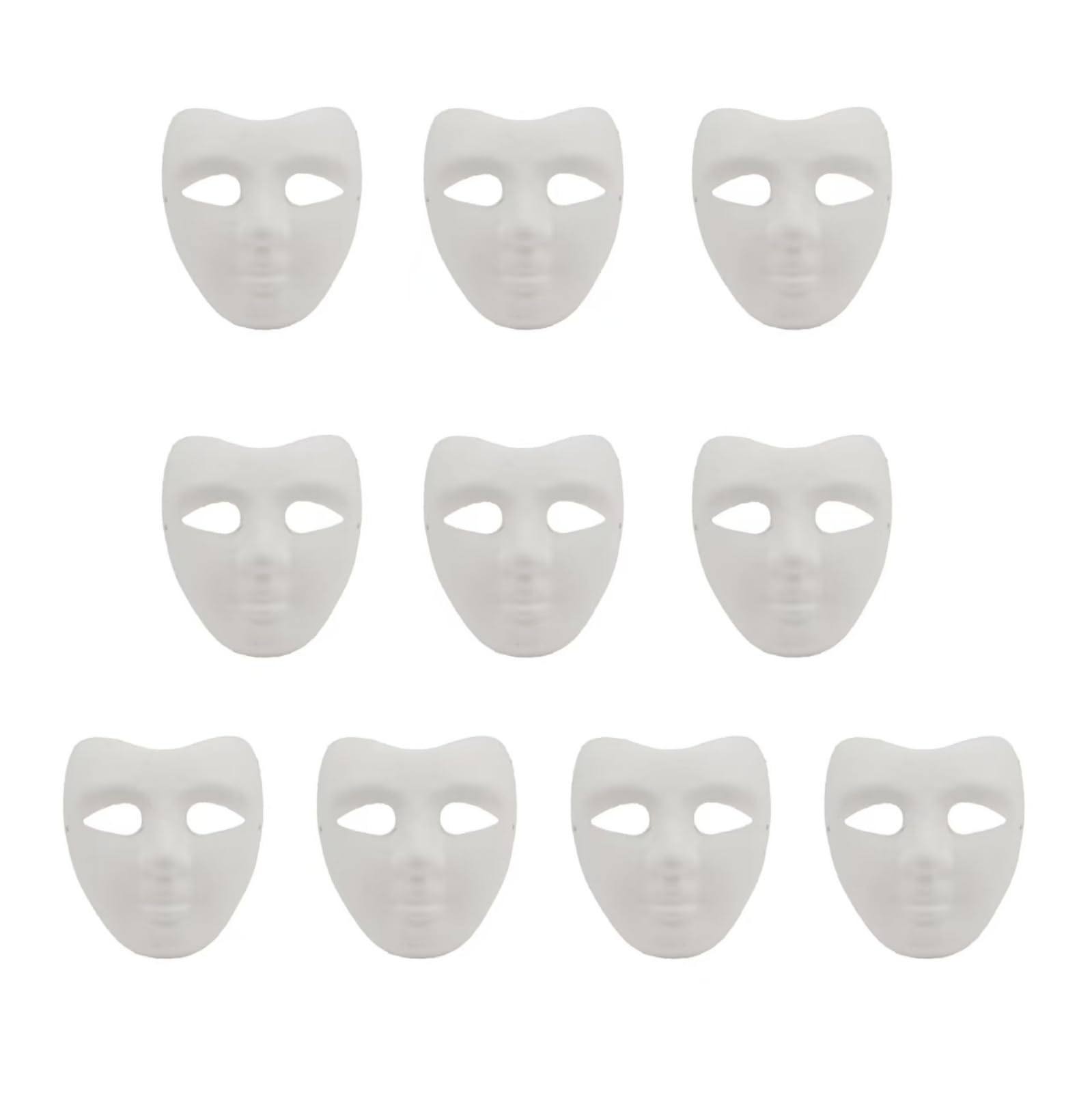 Yamoloz Paintable Paper Masks for Carnival Cosplay, Halloween Party Women Men DIY White Paper Mask, Masquerade