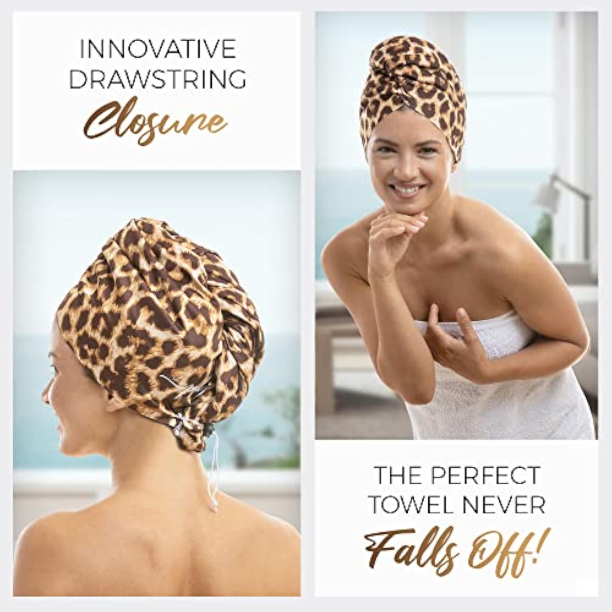 Large Fast Drying Microfiber Hair Towel Wrap