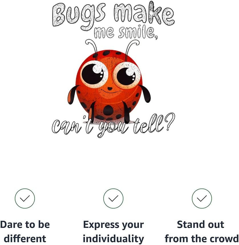 Bugs Make Me Smile Toddler Baseball T-Shirt - Cool Saying 3/4 Sleeve T-Shirt - Graphic Kids' Baseball Tee