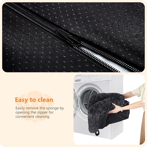 HMTOPE Hundebett, Anti-Bewuchs Hundedecke, Hundesofa, Sofaschutz, Waschbar und rutschfest Hundekissen für Mittelgroße Hunde, Größe L, 95 x 85 x 16 cm, Dunkelgrau