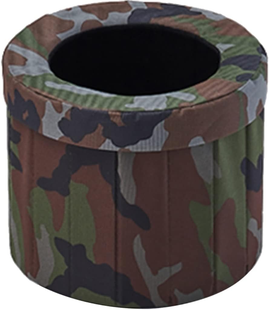 Car Toilet Seat Portable Round for Long-Distance Travel Car Potty, Multifunctional Trash Can Storage Stool, Outdoor Emergency Supplies (Color : Camouflage, Size : 30.5 * 25cm)