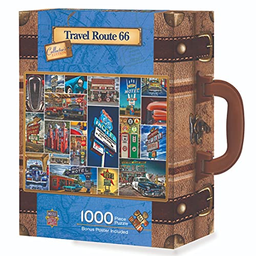 Masterpieces Suitcases 1000 Puzzles Collection - Route 66 1000 Piece Jigsaw Puzzle #TOP24