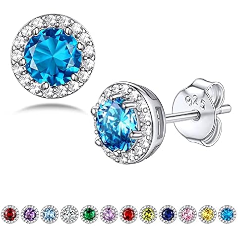 Bestyle CZ Round Diamond Stud Earrings Cover