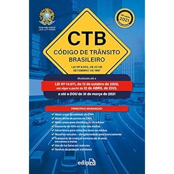 Capa do livro Código de Trânsito Brasileiro 2021: Lei nº 9.503, de 23 de setembro de 1997