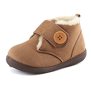 MK MATT KEELY Baby Boys Girls Boots 1-4 Years Winter Warm Plush First Walking Shoes for Toddlers