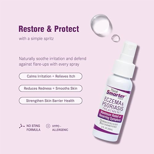 Miniatura 2 de Terapia de eccema y psoriasis con ácido hipocloroso, totalmente natural, hipoalergénico, alivio de picazón, sin picadura, seguro para adultos, niños