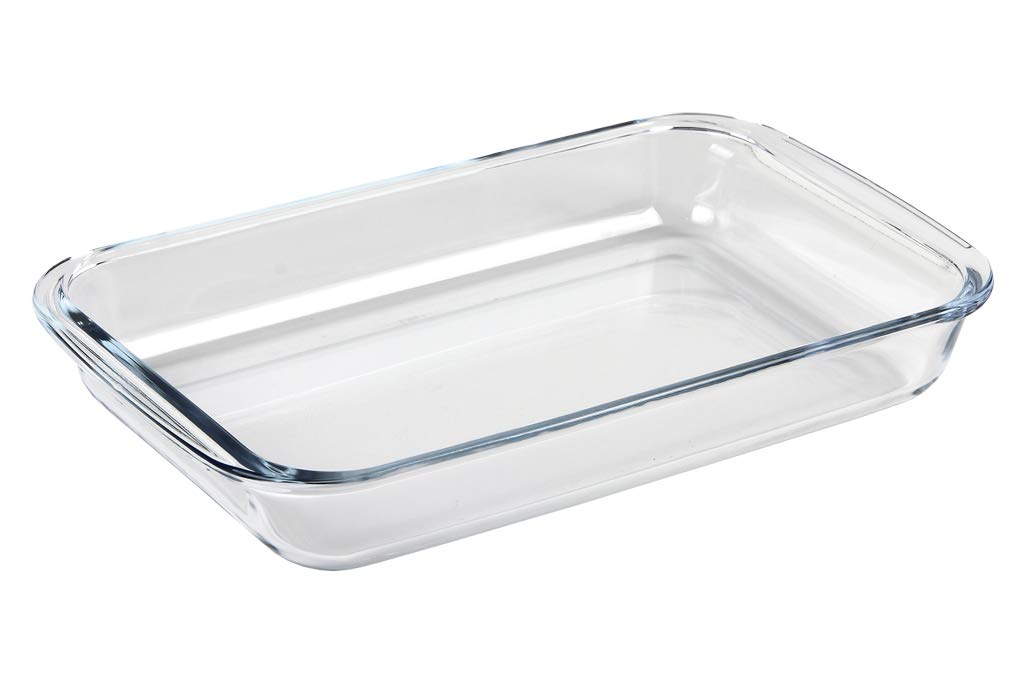 Cofan Set de 3 fuentes rectangulares de borosilicato Modelo Baritina I Capacidad: 1600 ml - 2200 ml - 3000 ml