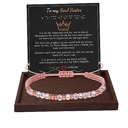 Btysun Morse Code Bracelets for Women Christmas Gift Stocking Stuffers for Teens Pink Braided Bracelets Inspirational Best Friend Birthday Gifts for Her High School Graduation Gifts for Her 2025 Mom Bracelet Jewelry